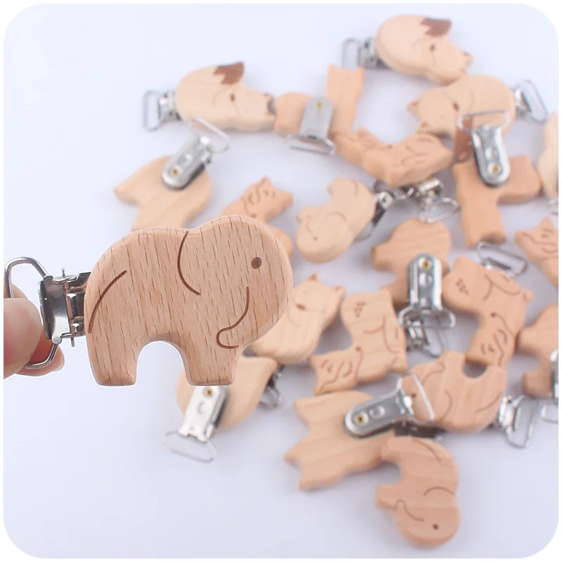 Clip Baby Products Cartoon Animal Beech Creative Elephant Shape Diy Pacifier Chain Accessories |