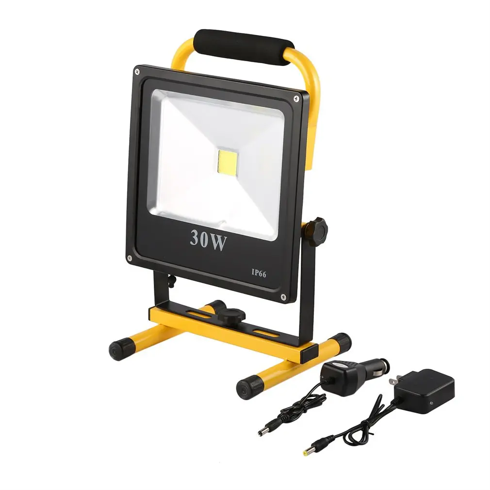 Super Bright LED Rechargeable Flood Light Series 1x30W Work Light 2700LM IP65 2700-7000K 120 Degree Beam Angle 50000 Hrs Life