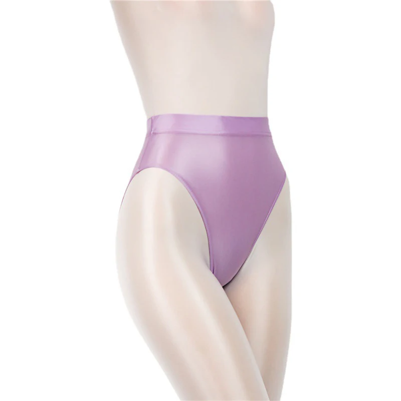 Женские ультратонкие масляные прозрачные трусики с завышенной талией