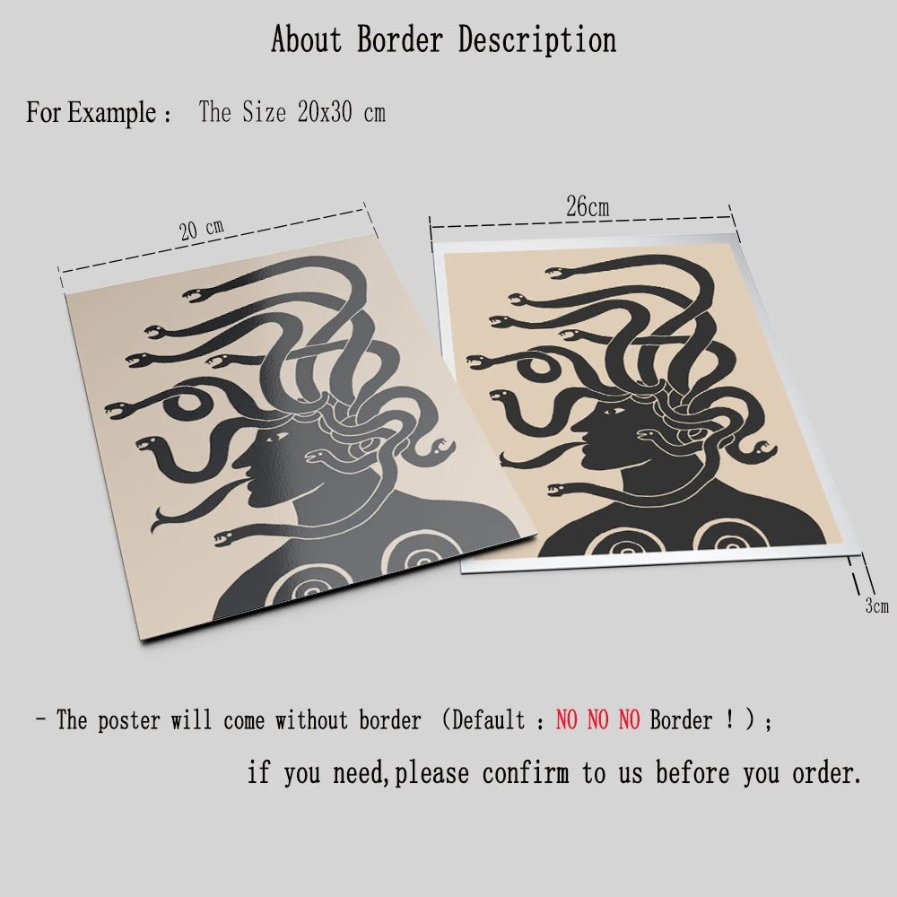 Настенный плакат Medusa с изображением змеи богини греческой мифологии настенный и