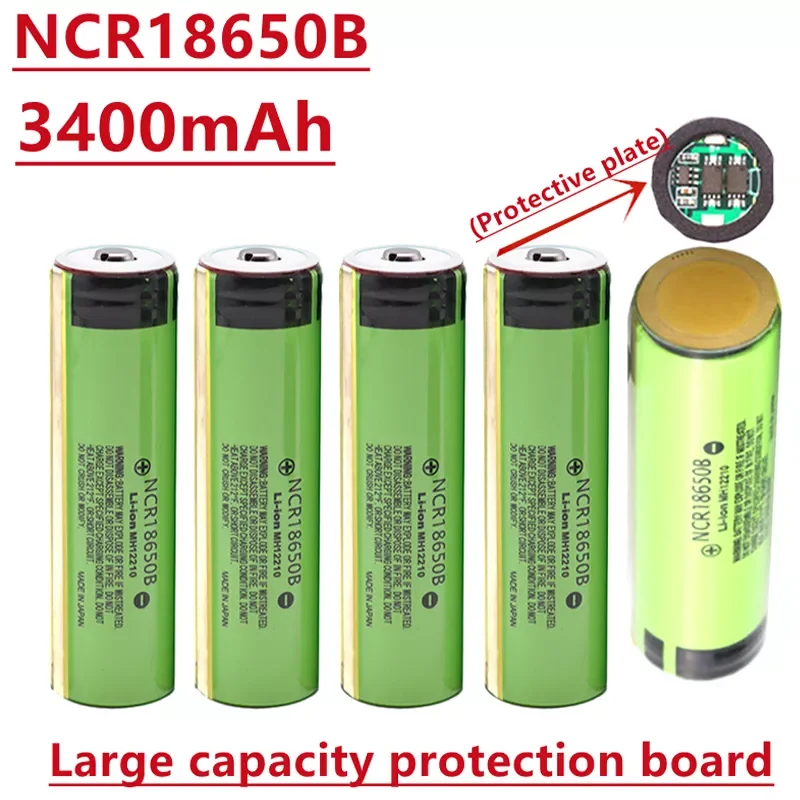 

NEW2023 original lithium battery ncr18650b rechargeable battery 34B 3.7V 3400mah is sold with large capacity protection board 1-