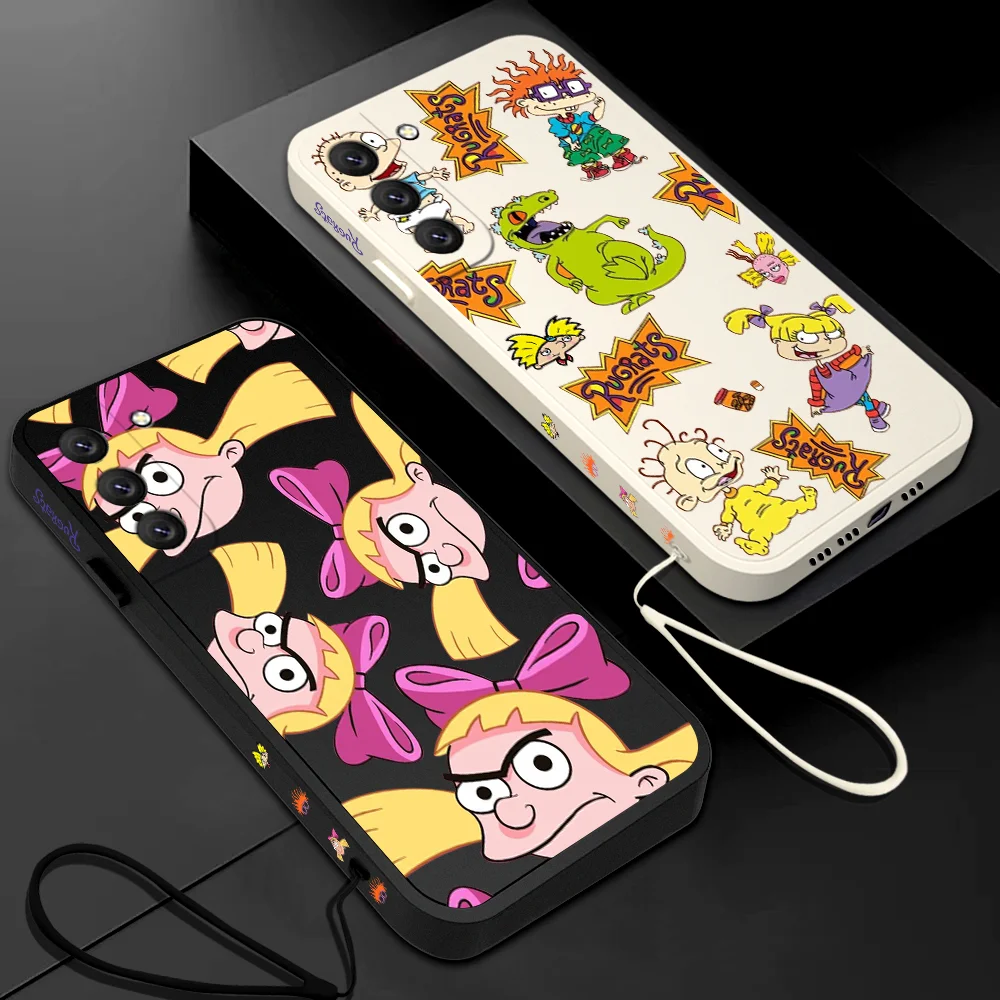 

Cartoon Rugarts Phone Case For Samsung Galaxy S23 S22 S21 S20 Ultra Plus FE S10 4G S9 S10E Note 20 10 9 Plus With Lanyard Cover
