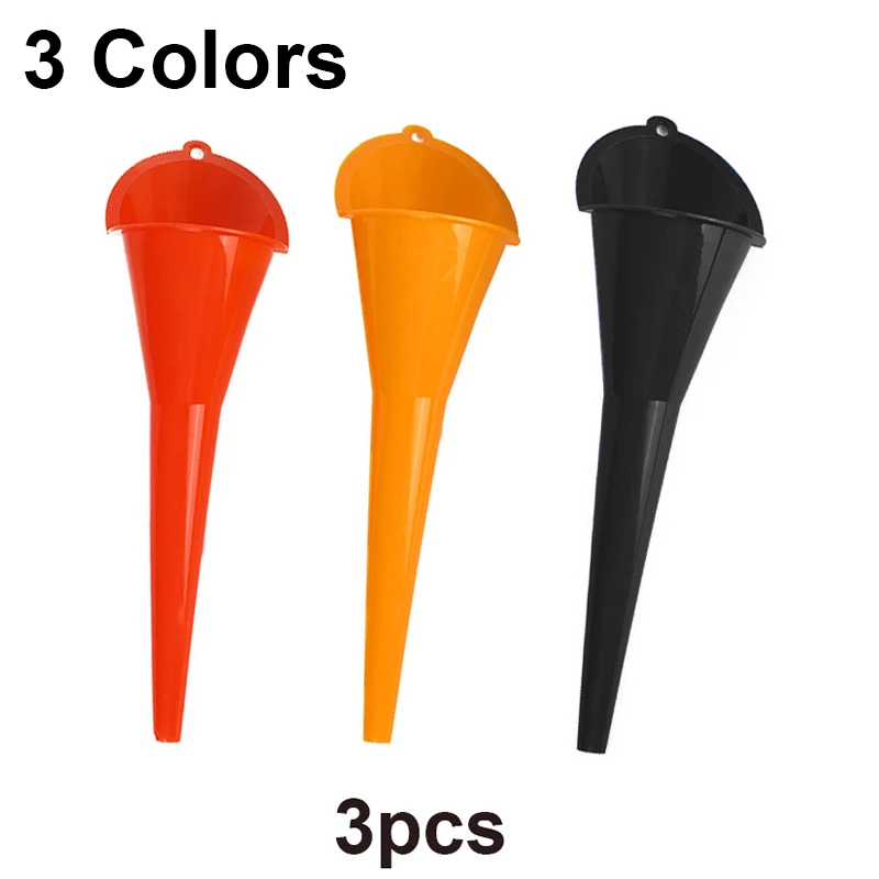 Автомобильная длинная воронка для заправки с бензиновым маслом, инструменты для заправки топлива, пластиковая воронка для масла с защитой от брызг, инструменты, автоаксессуары