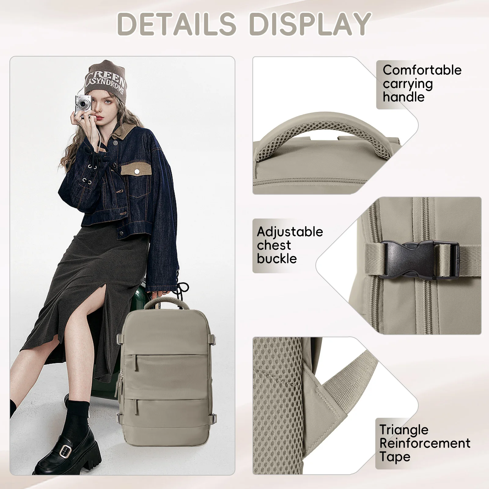 Нейлоновый рюкзак унисекс для мужчин в повседневном стиле на воздушной подушке с