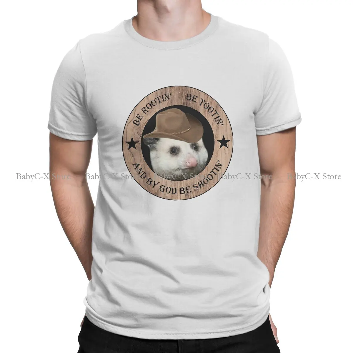 Rootin Tootin Cowboy Classic Unique Polyester TShirt Opossum Mouse Animal Comfortable Creative Gift Idea  T Shirt Stuff