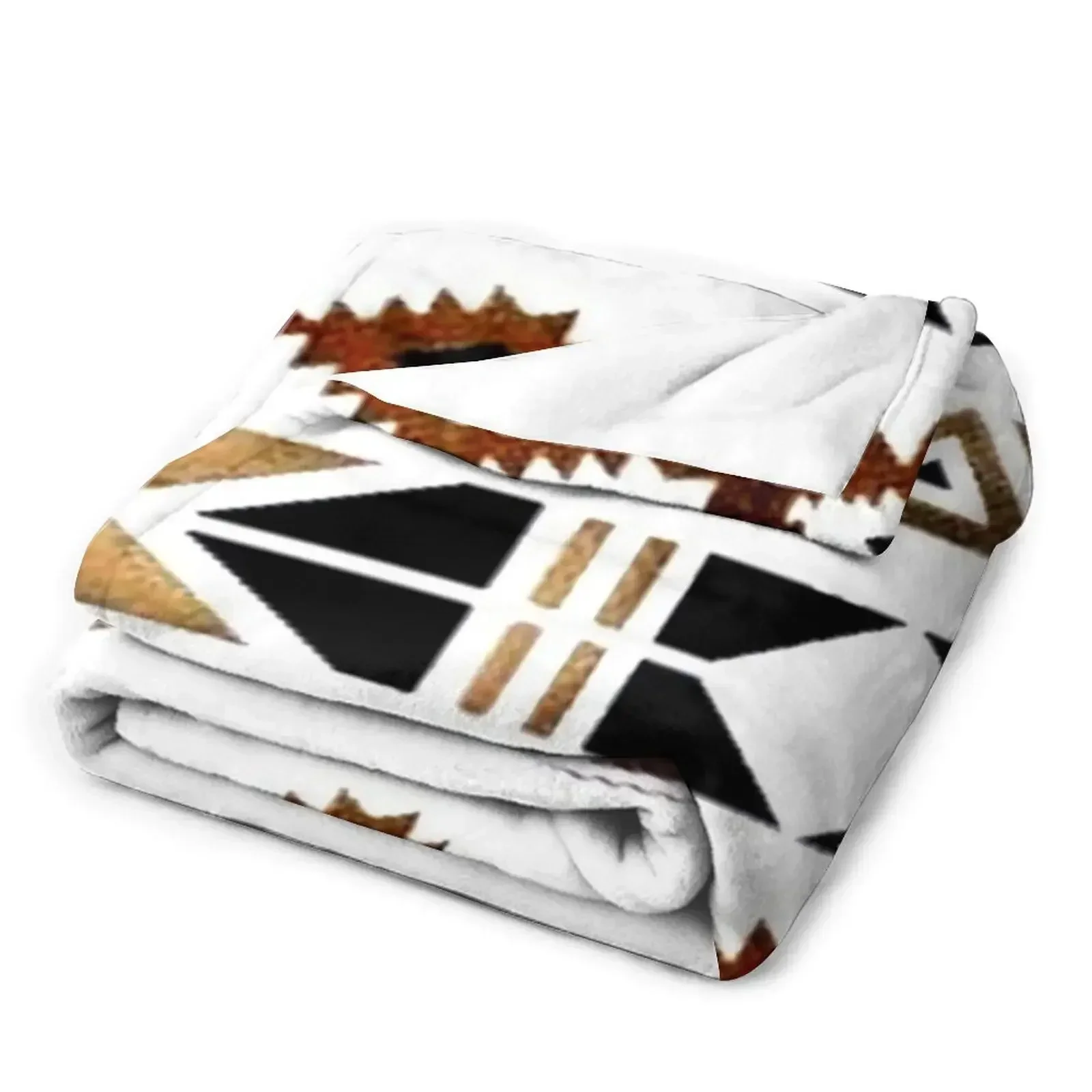 Племенное ацтекское золотое и черное дизайнерское одеяло пледы одеяла