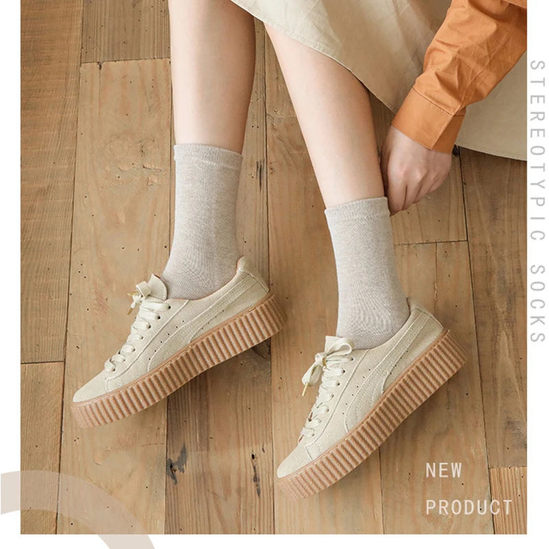 5 Pairs Socks Women's Five Finger Cotton Socks Solid Breathable Soft Warm Separate Toe Elastic Short Harajuku Socks with Toes