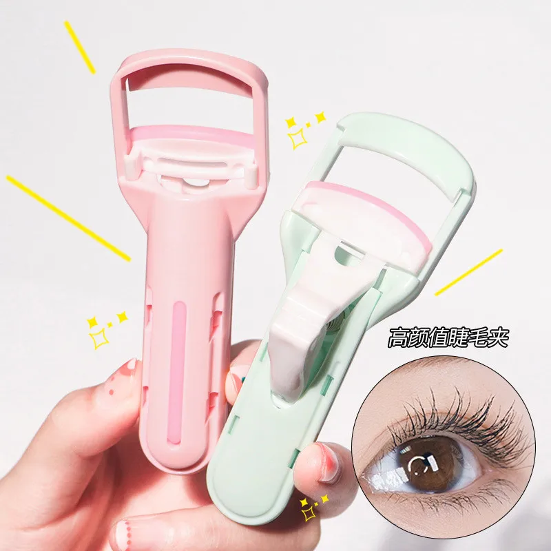 

Tweezer Candy Color Eyelash Curler Hand Press Long Lasting Eye Lash Clip Mascara Shield Eyelash Curler Cosmetic Makeup Tools