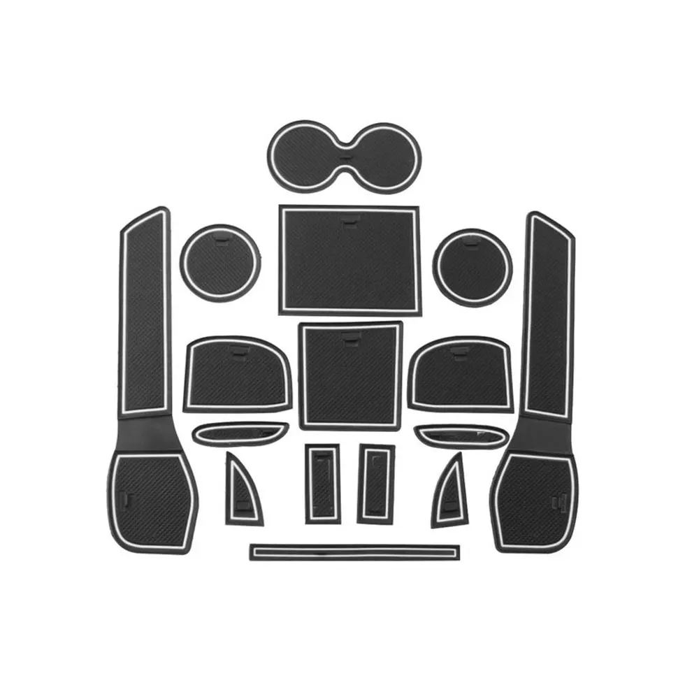 Силиконовые автомобильные Противоскользящие коврики с канавками, подкладки, коврик для дверного слота, коврик для чашки с водой для Nissan X-Trail T32 2017 -2020, аксессуары для интерьера на 5 сидений