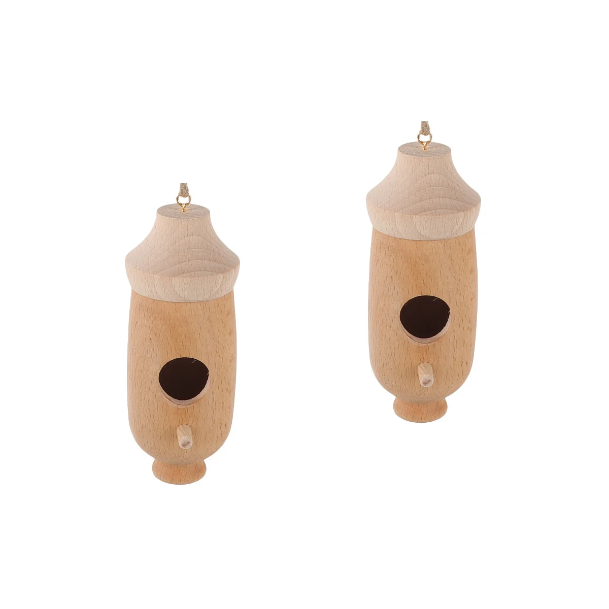 

2 Count Bird Feeder Food Dispensers Feeders Hanging Woodsy Decor Birds Shaped Decorative Outdoor Garden Container