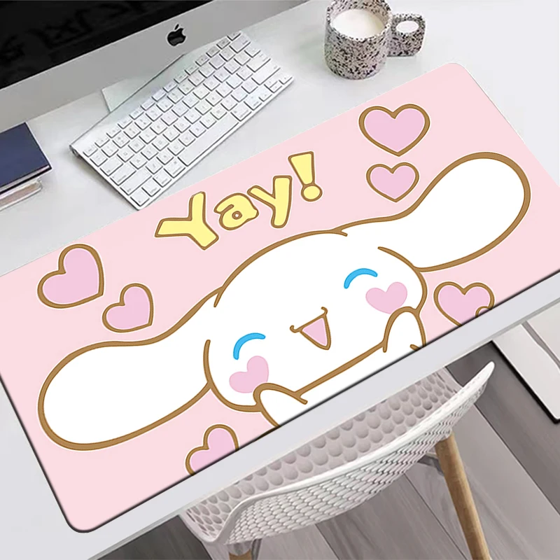 

Коврик для мыши в стиле аниме Kawaii Cinnamorol Mausepad, игровые компьютерные аксессуары, игровые коврики, Настольный коврик, Настольный коврик Xxl 900x400, коврик для ПК