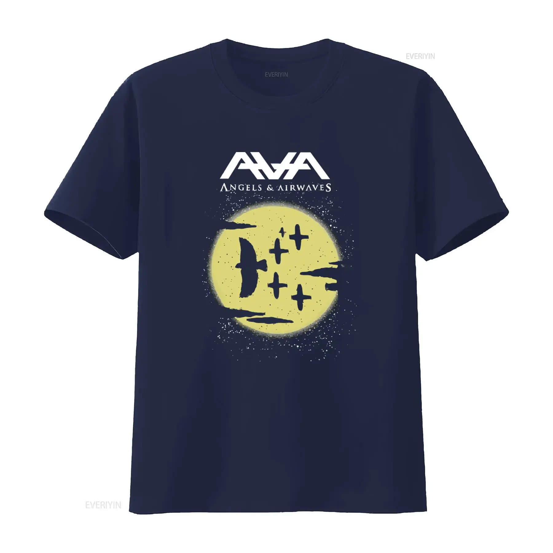 Фото Футболка Angels and Airwaves Tom Delonge, размер M, черно-желтая, AVA Long или S, винтажная, с эффектом потертости, эластичная, дышащая №4