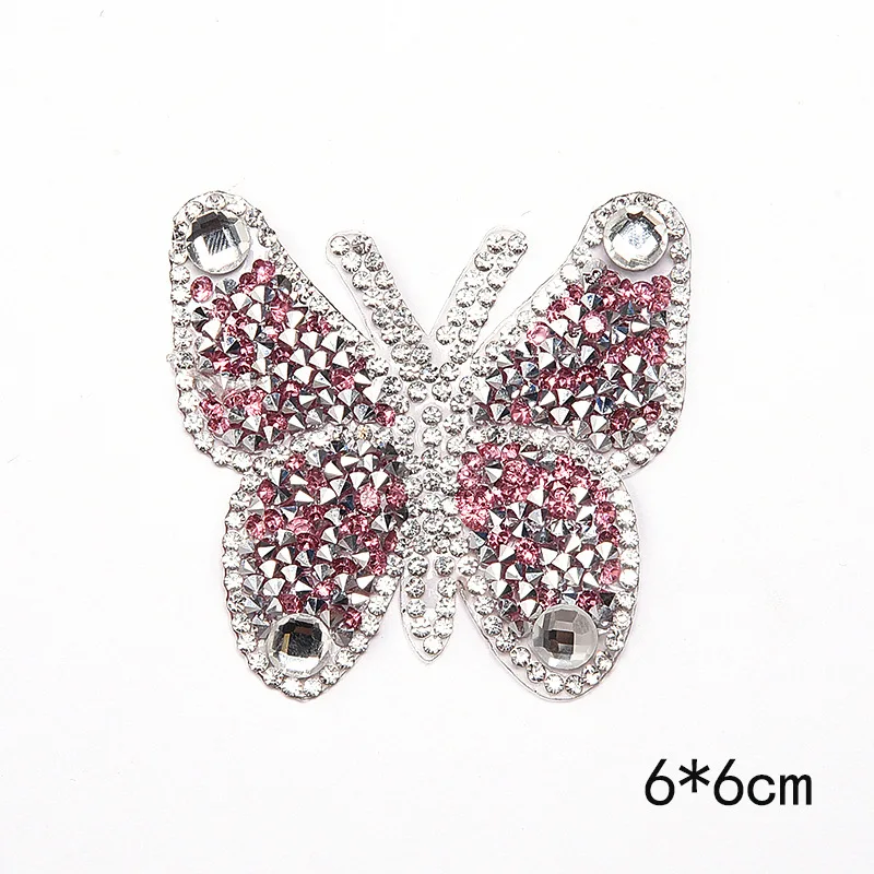 Заплатка с кристаллами бабочка 6 см
