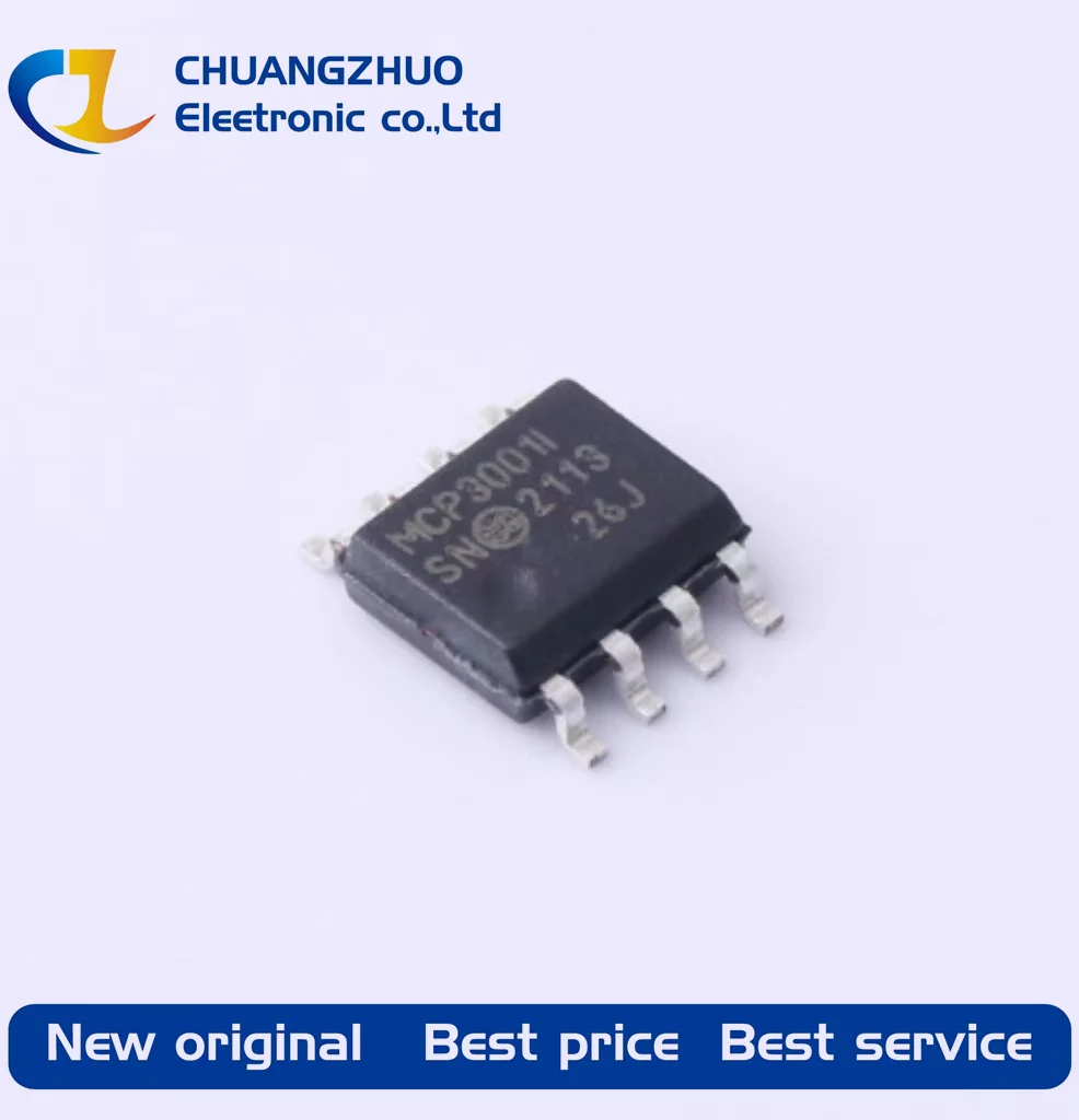 

1Pcs New original MCP3001-I/SN 2.7V~5.5V 10 200kHz SPI SOIC-8 Analog To Digital Converters