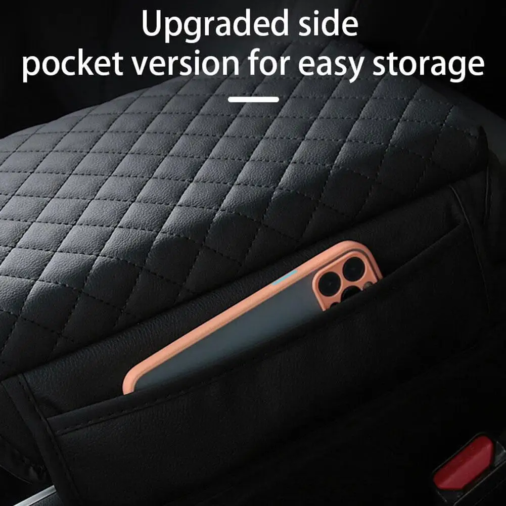 

PU Leather Arm Rest Box Cushion Protection Mat for Car Center Console Elbow Support Pad For Tesla Model 3 Y Car Accessories L1V5