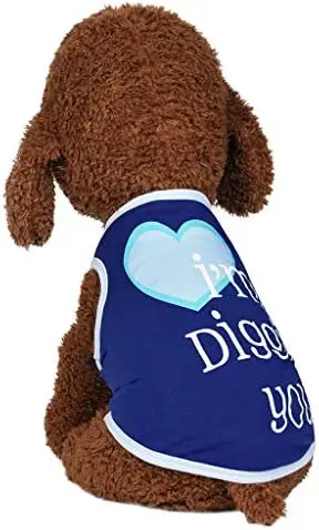 

Dog Clothes for Small Dogs Boy Yorkies Girl Chihuahua Summer Fall Puppy Cat Shirt I'm Bidding You Vest Tank TopsNPet Schnauzer