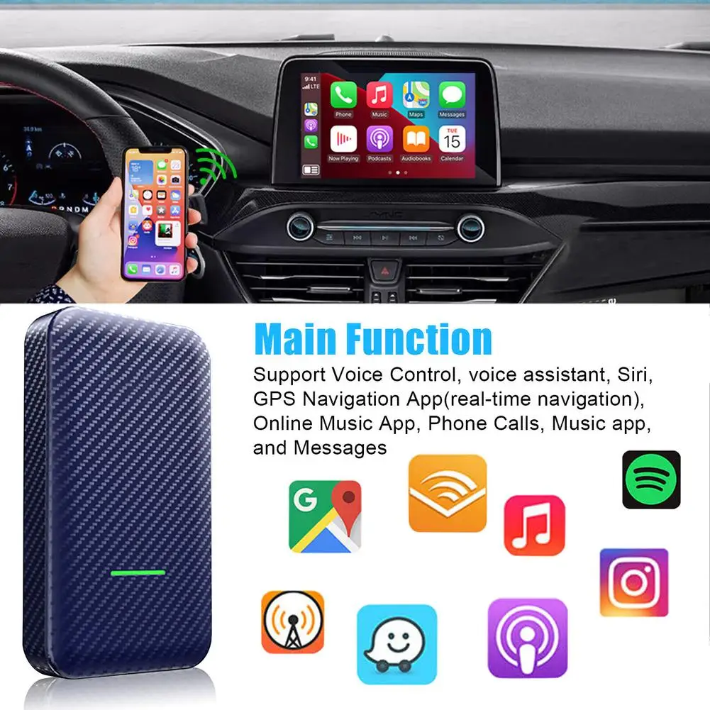 

Автомобильный адаптер Carlinkit 4,0, совместимый с Carplay на беспроводной, совместимый с Carplay, автобоксом Android