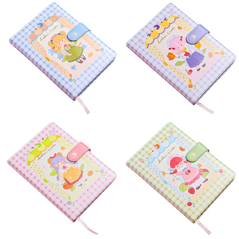 

Cartoon Leather Notebook PU Cover Diary with Ribbon Bookmark Magnetic Closure Drop Shipping