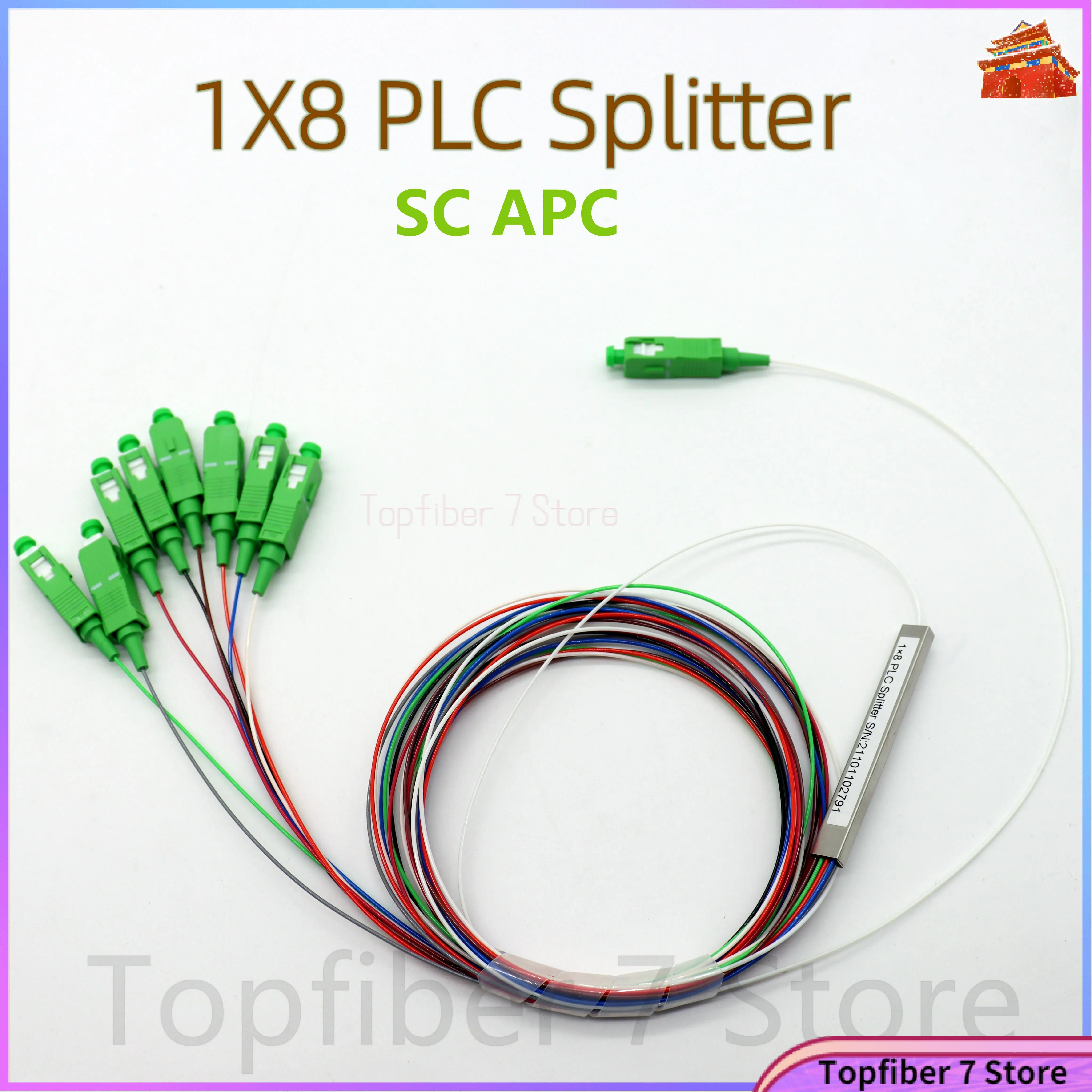 

. 10 шт. SC/APC 1X8 PLC сплиттер 0,9 мм стальная трубка 1 м волоконно-оптический сплиттер FTTH оптоволоконный соединитель 1*8 SC APC Бесплатная доставка