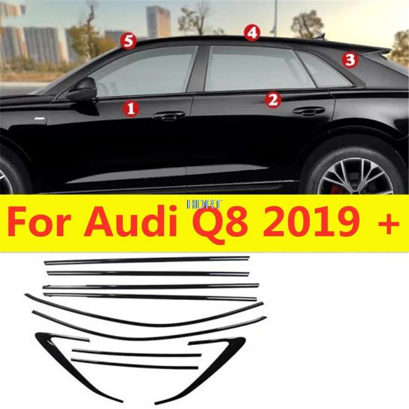 

Стайлинг автомобиля, внешняя наклейка, отделка окна, полоса стекла, боковая молдинга для Audi A3 A4 A5 A6 A7 S3 S5 S7 Q3 Q5 Q8 RS4 RS6 2009-2024