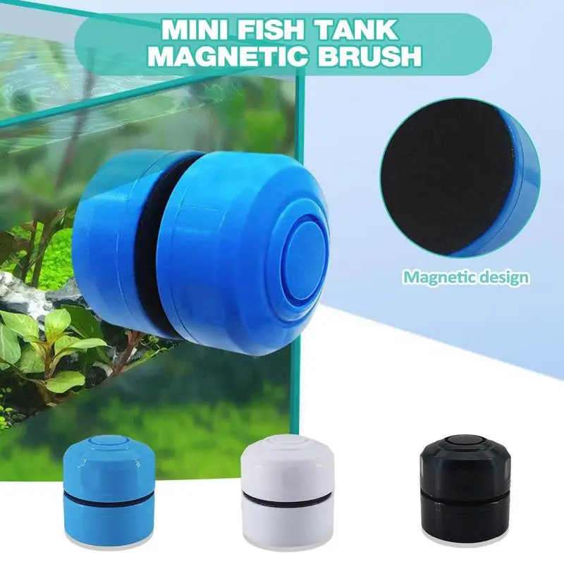 

Fish Tank Brush Magnet Scratch-Free Magnetic Aquarium Glass Cleaner Mini Algae Cleaning Scrapers Good Magnetic for Glass Window