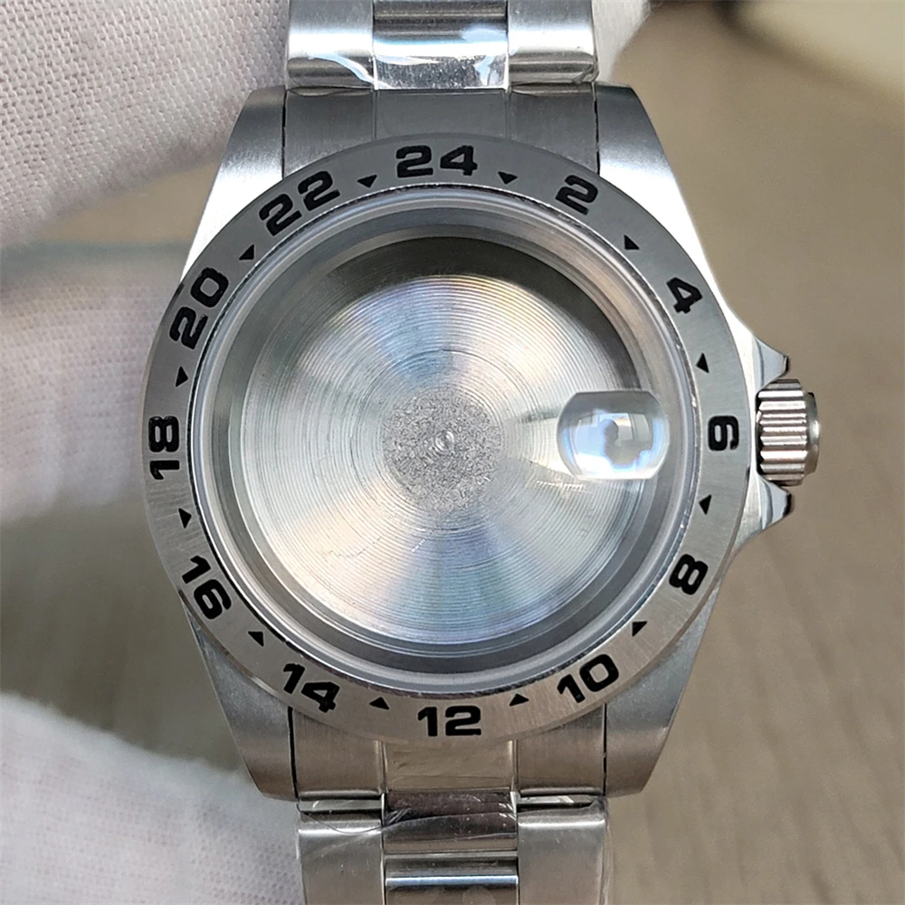 Men Watch Modification Accessories 39mm Watch Case Sapphire Mirror Stainless Steel Case Strap Set for NH34 NH35 NH36 Movement