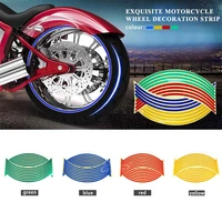 16pcs set motorcycle stickers wheel tire reflective rim stripe tape sticker for bike moto whell 12inch waterproof tyre decorate