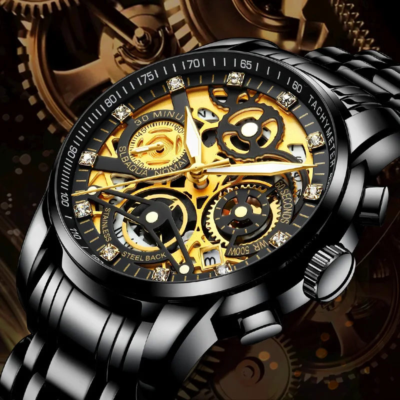 Fashion Luxury Mens Watch Stainless Steel Quartz Wristwatch Clock Men Business Casual waterproof watches  reloj mujer