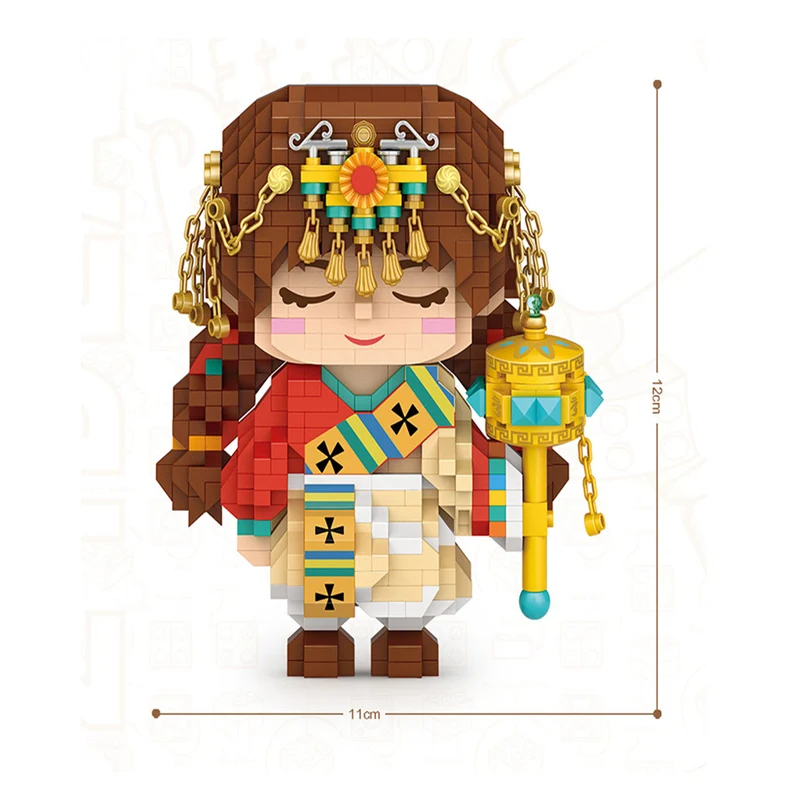 

LOZ 8128 Diamond Building Blocks Chinese Cartoon Ethnic Minority Micro DIY Educational Bricks Toys Boy Girl Christmas Gifts 8129