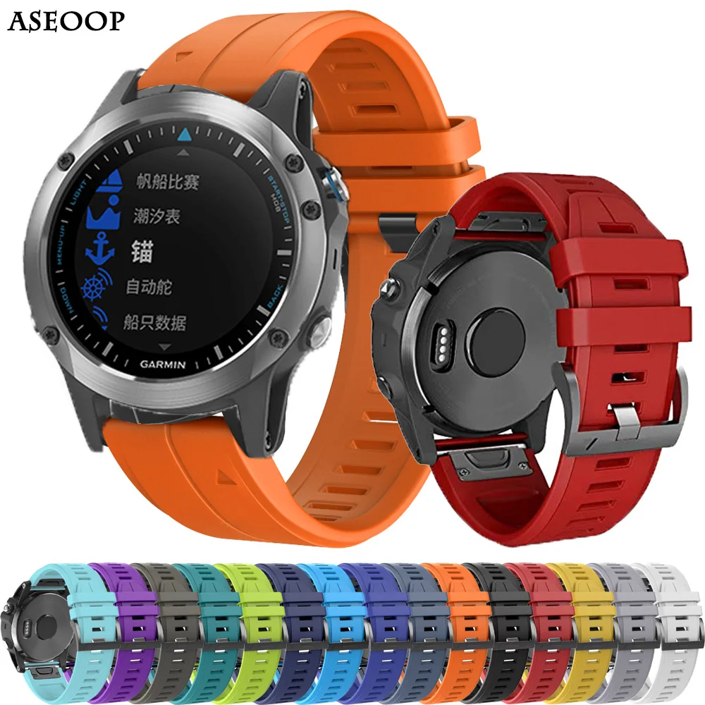 

Ремешок силиконовый для смарт-часов Garmin Fenix 7 7X 6X 6 Pro 5X 5 Plus Epix Gen 2, 22/26 мм