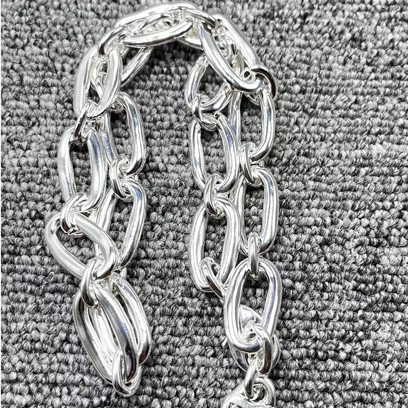 

2022 U NO de50 New High quality Original Fashion Electroplated 925 Silver Chain Necklace Holiday Jewelry Gift