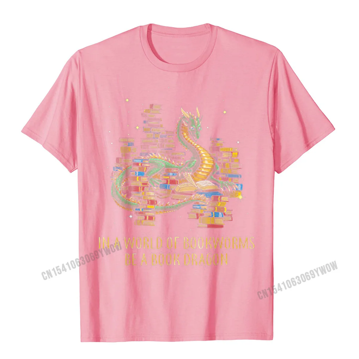 Футболка мужская с забавным подарком в мире книг червей Повседневный хлопковый