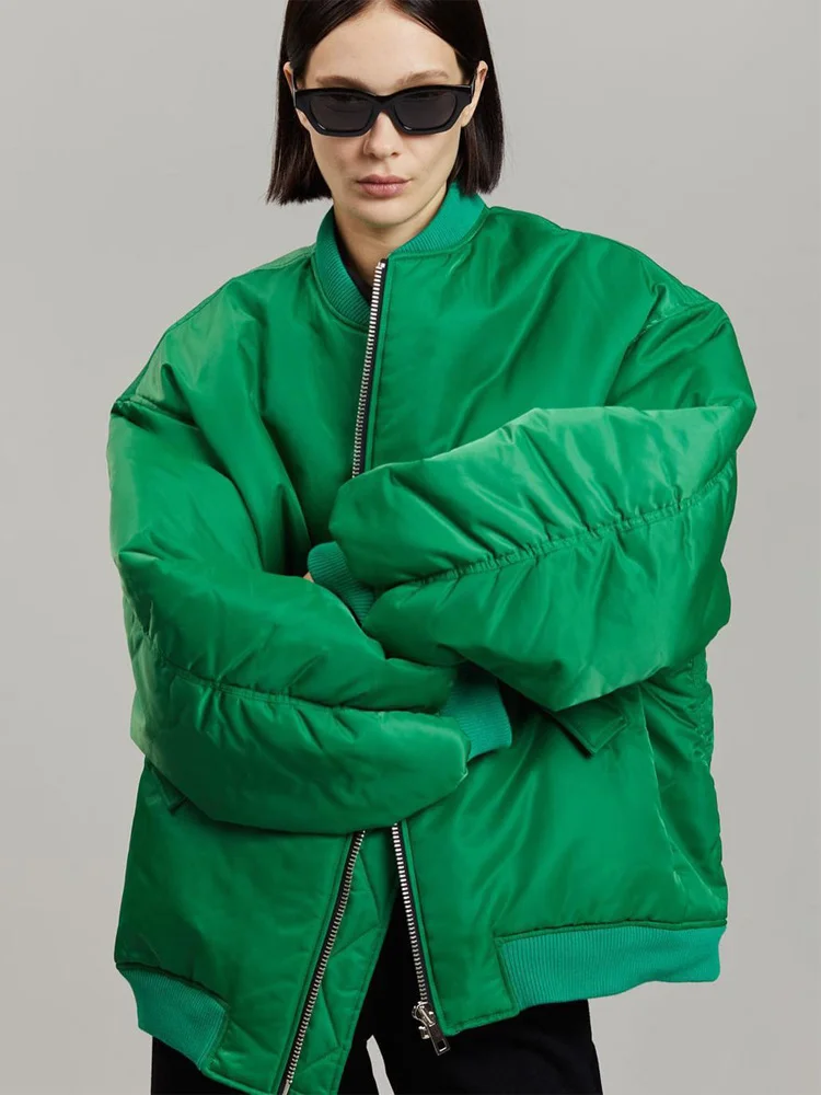 

Women Jackets Coats Green Jacket Oversized Bomber Elegant Winter Jacket Women Classic Snow Coat Warm Jacket Cotton Parkas Female