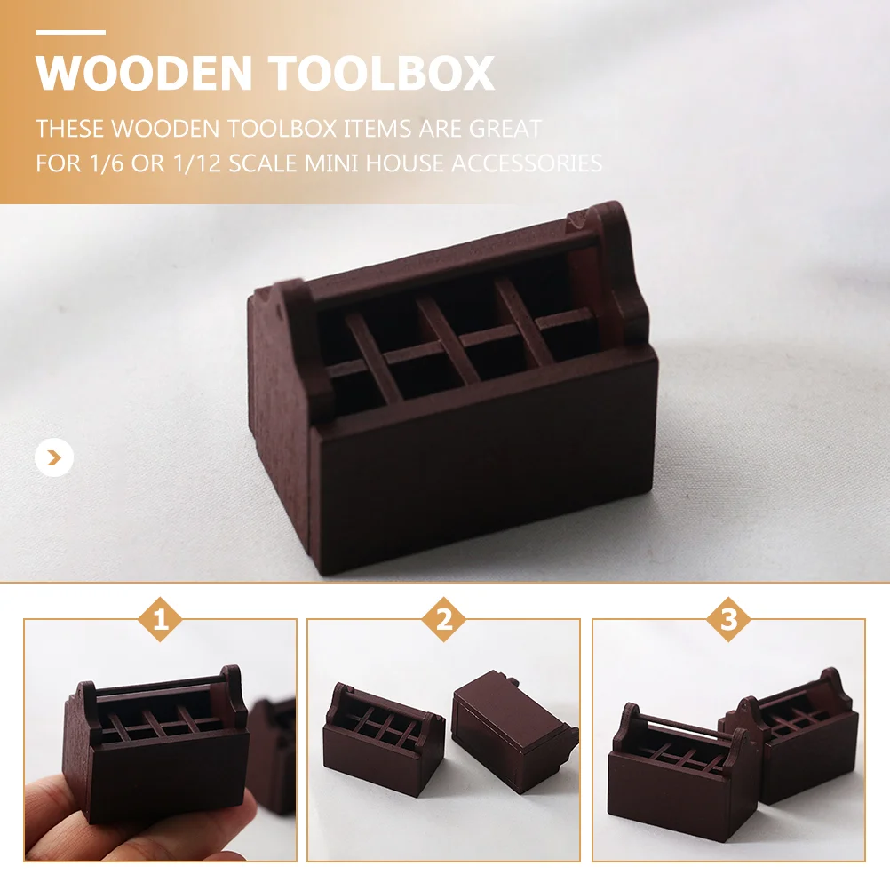 2 шт. мини-ящик для инструментов ящик дома аксессуары орнамент декор деревянное