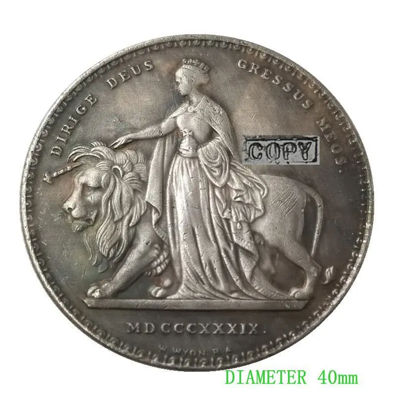 

Реплика монеты Королевы Виктории 1839 года
