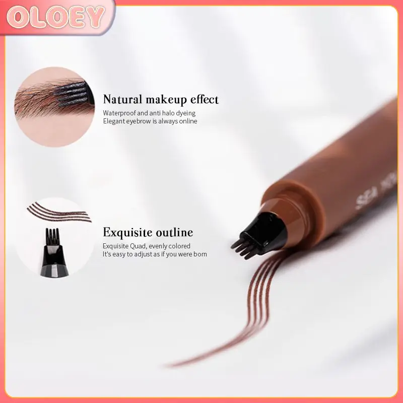 

1PC Wholesale Eyebrow Pen Four-claw Eye Brow Tint Long Lasting Easy To Use Fork Tip Eyebrow Tattoo Pencil Cosmetics TSLM1