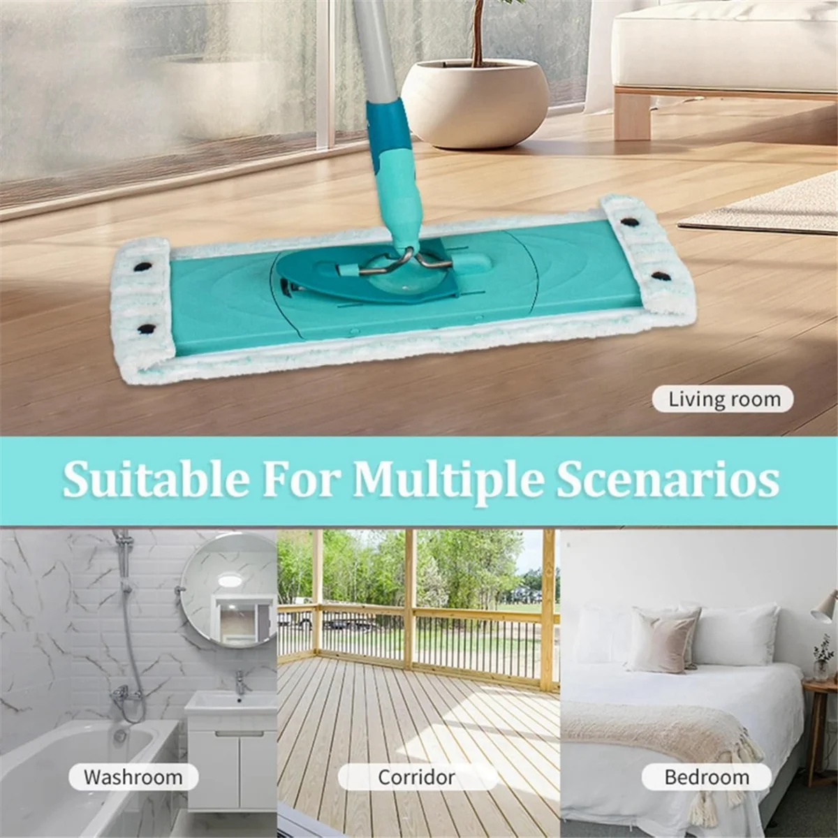 3 упаковки подушечек для швабры из микрофибры моющейся Leifheit Clean Twist многоразовые