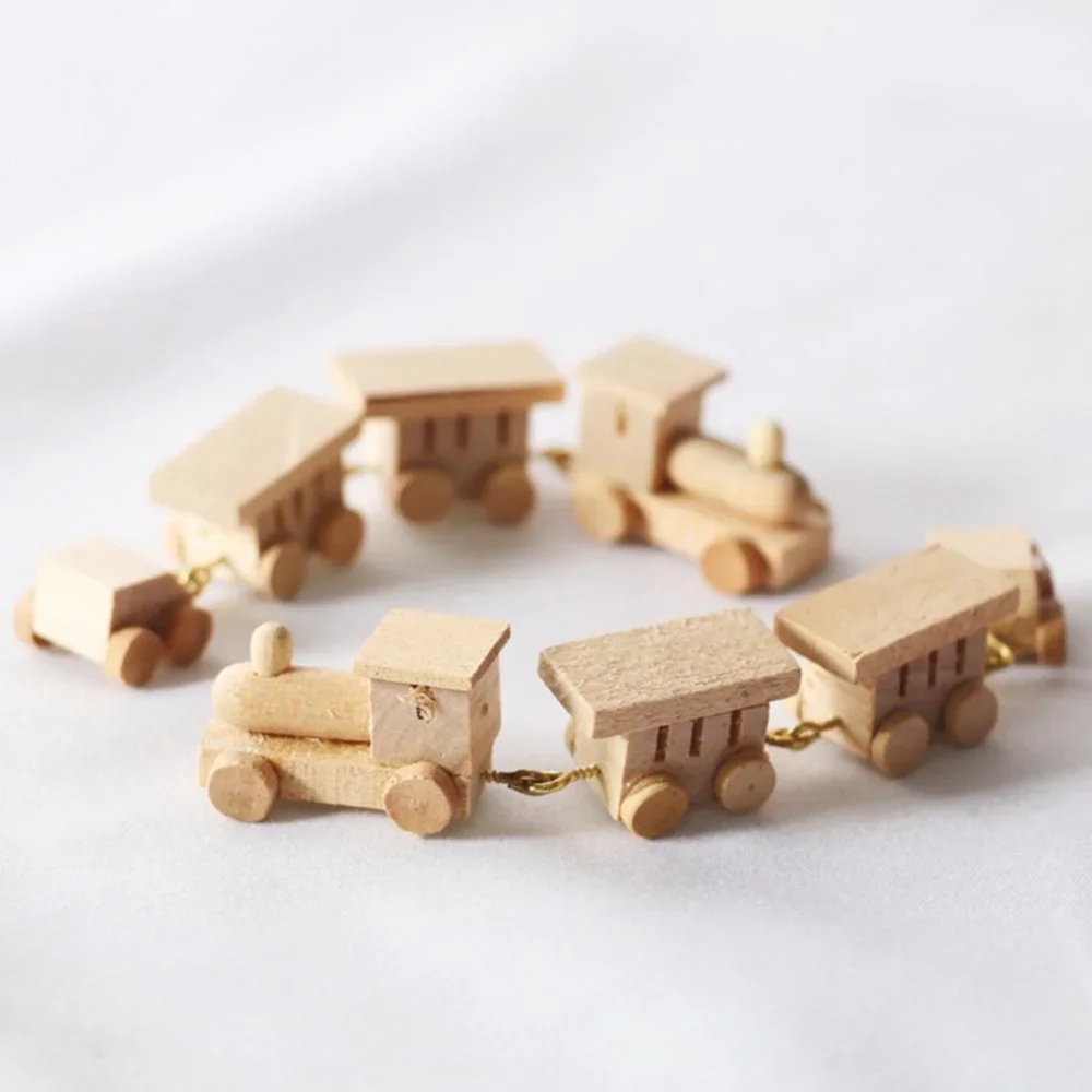

Износостойкий деревянный игрушечный поезд, трек для поездов, игрушечный поезд с прочной конструкцией, модель высококлассного деревянного мини-поезда