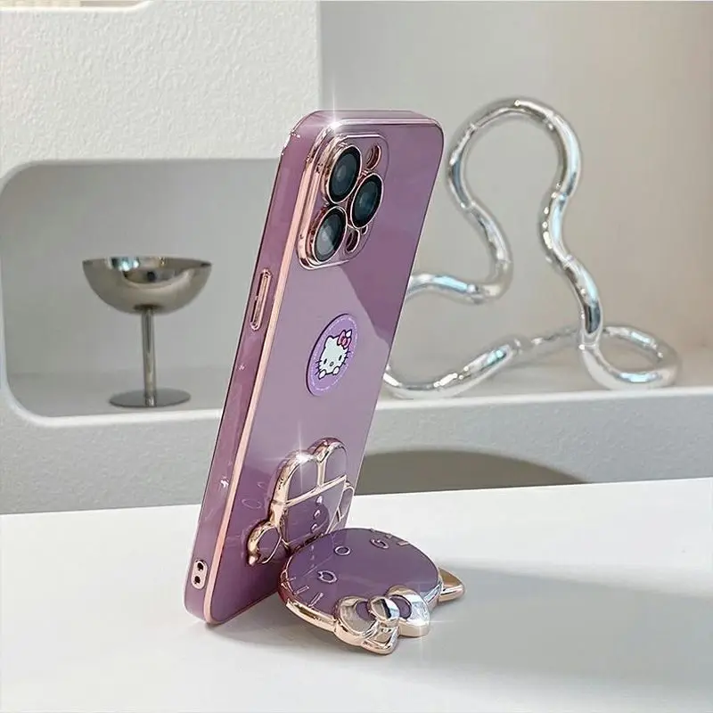 Чехол с зеркальным кронштейном Hello Kitty для телефона Huawei Honor 10 10i 20 20S 30 30S 50 Lite 60 SE 70 80