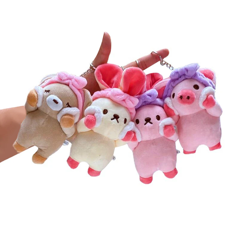 

Cute Bear Plush Toy Keychain Kawaii Stuffed Doll Key Chain Backpack Pendant Gift For Girls