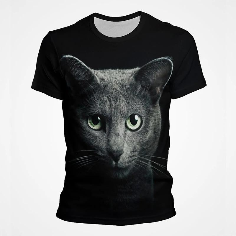 

Cat T-shirts New Fashion Cool T-shirt Men Women Children 3D Print Graphics Short Sleeve Tops Summer Outdoor Casual Streetwear