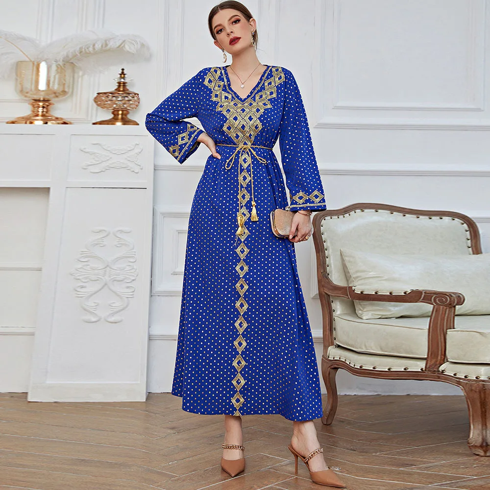

Мусульманское платье Abaya s, женское синее летнее праздничное платье, арабское марокканское Рамадан хиджаб Абая, Abaya, искусственный ислам, каф...