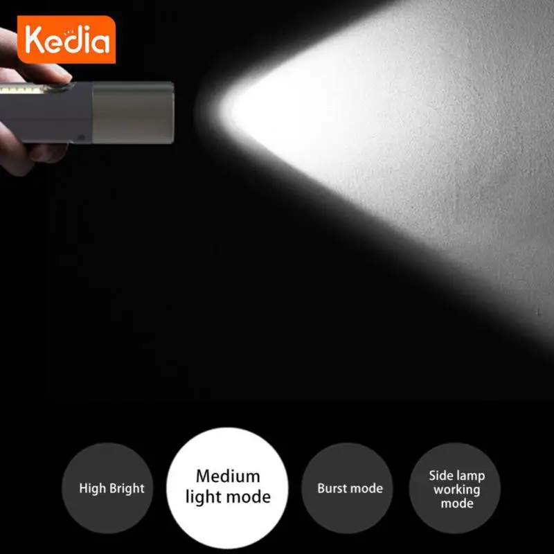 

Environmentally Friendly Emergency Light Usb Charging Keychain Light Atmosphere Light Camping Lamp 18650 Battery Signal Light