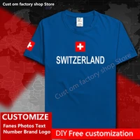 switzerland country flag %e2%80%8bt shirt diy custom jersey fans name number brand logo cotton t shirts men loose casual sports t shirt