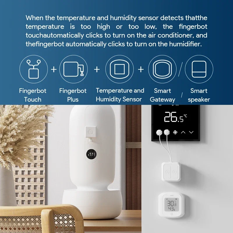 Робот-палец Tuya с сенсорным экраном, Bluetooth Smart Fingerbot, перезаряжаемый Bluetooth, умный голосовой пульт дистанционного управления, кликер экрана времени (art.: 3920d3aa07ded) - 3920d3aa07ded