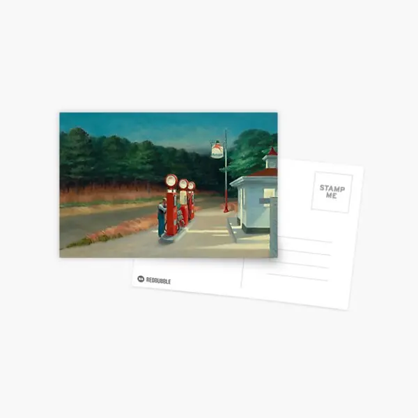 

Газ 1940 от Эдварда Хоппера открытка с памятью мультяшная эстетика модный современный подарок для мальчиков фотопечать простая картина для п...