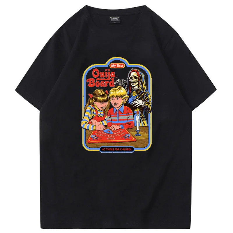 

Футболка с демоном, сатаной, надписями «не разговаривать с незнакомыми», страшный мультяшный стиль, повседневные Модные топы унисекс в стил...