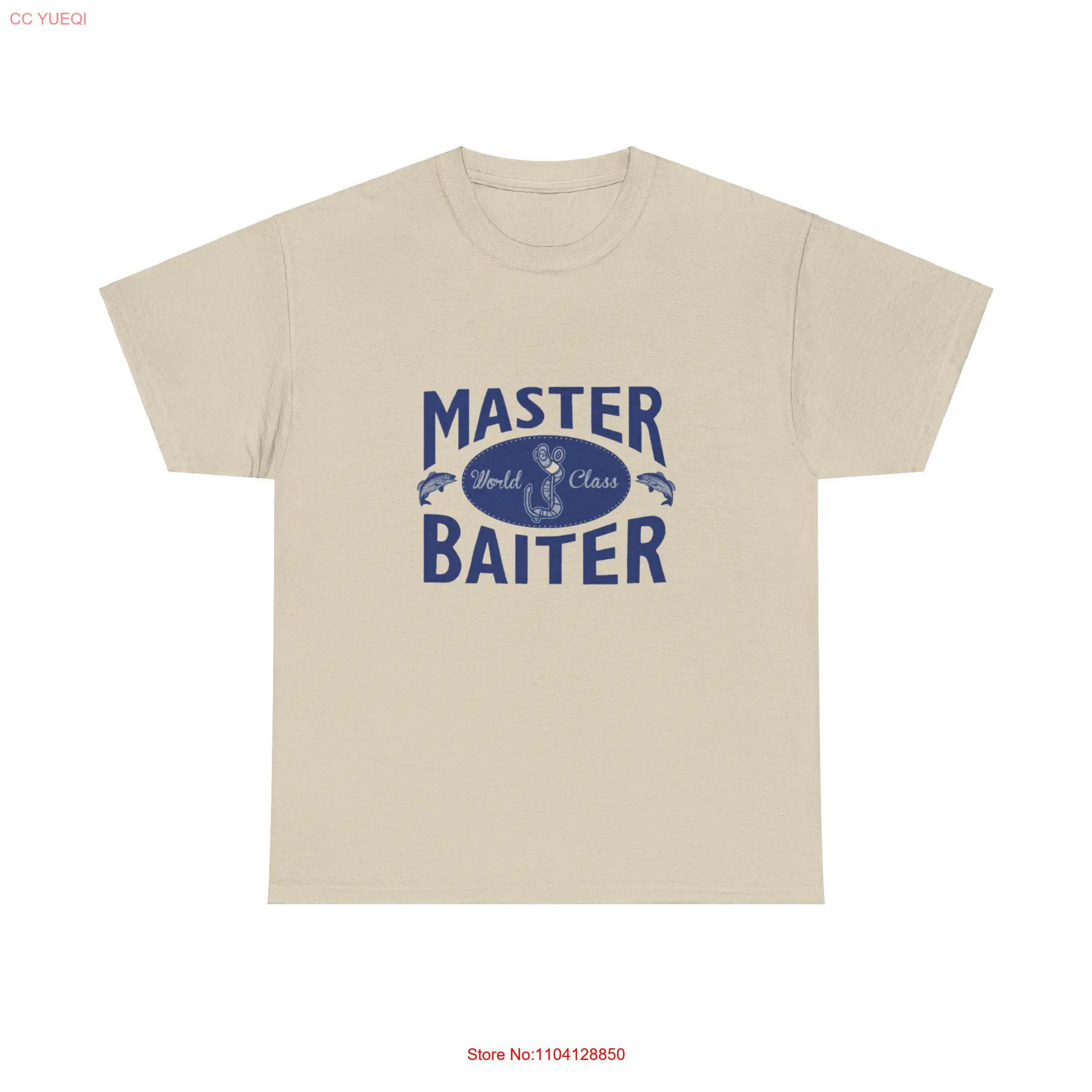 Funny Fishing T Shirt Master Baiter for Fishermen Humorous Apparel Cotton Perfect Trips long or short sleeves
