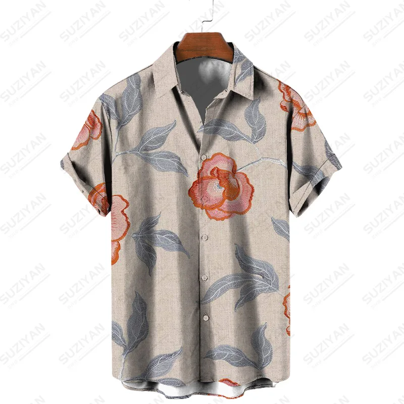 

2022Non-Iron White Shirt Men 2022 Shirts For Men Patterns Elements Linen Shirts Men Korean Summer Clothes For Men Elegant