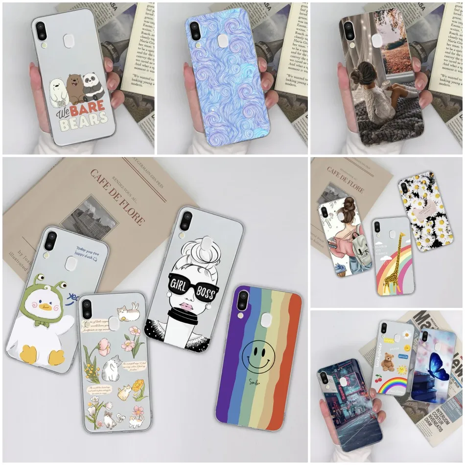 Чехол для Samsung Galaxy M20, чехол для телефона, прозрачный силиконовый мягкий ТПУ симпатичный задний чехол, чехол для Samsung GalaxyM20 M 20 M205F